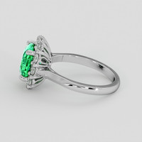 2.07 Ct. Emerald Ring, 18K White Gold 4