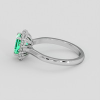 1.03 Ct. Emerald Ring, 18K White Gold 4