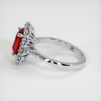 2.22 Ct. Ruby Ring, 18K White Gold 4