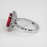 3.03 Ct. Ruby Ring, 18K White Gold 4
