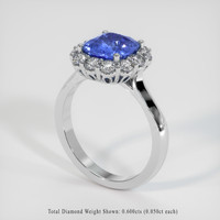 2.63 Ct. Sapphire Ring, 18K White Gold 2