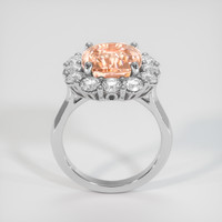 7.31 Ct. Padparadscha Sapphire Ring, 18K White Gold 3