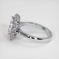 3.02 Ct. Pink Sapphire Ring, 18K White Gold 4