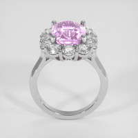 6.18 Ct. Pink Sapphire Ring, 18K White Gold 3