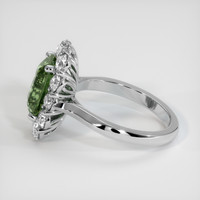 3.55 Ct. Green Sapphire Ring, 18K White Gold 4