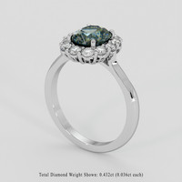 1.44 Ct. Bi Color Sapphire Ring, 18K White Gold 2