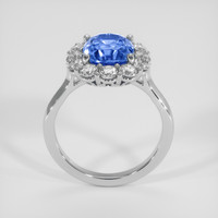 3.72 Ct. Blue Sapphire Ring, 18K White Gold 3