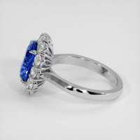 4.45 Ct. Blue Sapphire Ring, 18K White Gold 4