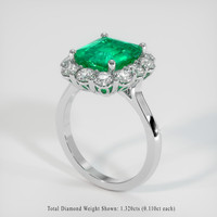 3.35 Ct. Emerald Ring, 18K White Gold 2