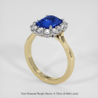 2.37 Ct. Blue Sapphire Ring, 14K White & Yellow 2