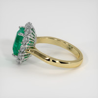 2.72 Ct. Emerald Ring, 18K White & Yellow 4