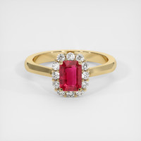 1.32 Ct. Ruby Ring, 10K Yellow Gold 1