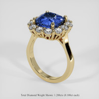 4.69 Ct. Blue Sapphire Ring, 14K Yellow Gold 2