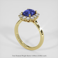 2.31 Ct. Blue Sapphire Ring, 14K Yellow Gold 2