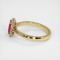 1.08 Ct. Pinkish Red Ruby Ring, 14K Yellow Gold 4