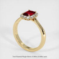 1.45 Ct. Ruby Ring, 14K Yellow Gold 2