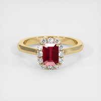 1.08 Ct. Ruby Ring, 14K Yellow Gold 1
