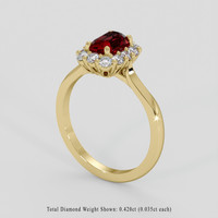 1.01 Ct. Ruby Ring, 14K Yellow Gold 2