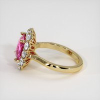 2.07 Ct. Pink Sapphire Ring, 14K Yellow Gold 4