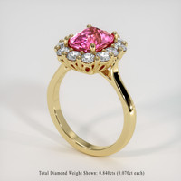 2.08 Ct. Pink Sapphire Ring, 14K Yellow Gold 2