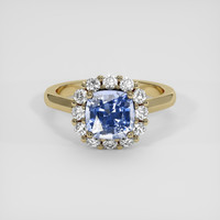 2.30 Ct. Blue Sapphire Ring, 14K Yellow Gold 1
