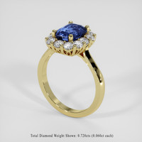 2.63 Ct. Blue Sapphire Ring, 14K Yellow Gold 2