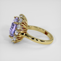 8.43 Ct. Violet Sapphire Ring, 14K Yellow Gold 4
