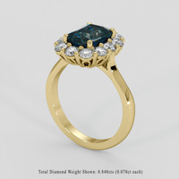 2.51 Ct. Bi Color / Parti Sapphire Ring, 14K Yellow Gold 2