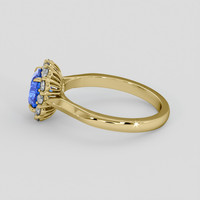 1.03 Ct. Blue Sapphire Ring, 14K Yellow Gold 4