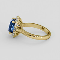 3.99 Ct. Blue Sapphire Ring, 14K Yellow Gold 4