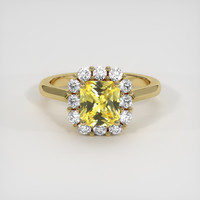 1.51 Ct. Yellow Sapphire Ring, 14K Yellow Gold 1