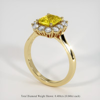 1.51 Ct. Yellow Sapphire Ring, 14K Yellow Gold 2