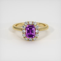 1.97 Ct. Purple Sapphire Ring, 14K Yellow Gold 1
