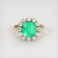 2.82 Ct. Emerald Ring, 18K Yellow Gold 1