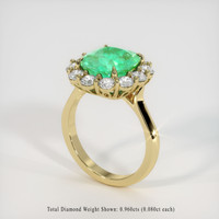 2.82 Ct. Emerald Ring, 18K Yellow Gold 2