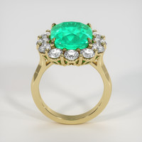 5.86 Ct. Emerald Ring, 18K Yellow Gold 3