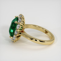 3.79 Ct. Emerald Ring, 18K Yellow Gold 4