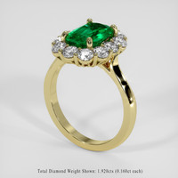 2.77 Ct. Emerald Ring, 18K Yellow Gold 2