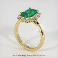 1.63 Ct. Emerald Ring, 18K Yellow Gold 2