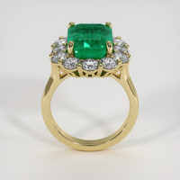 3.59 Ct. Emerald Ring, 18K Yellow Gold 3