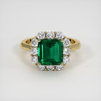 2.98 Ct. Emerald Ring, 18K Yellow Gold 1