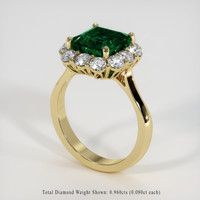 2.98 Ct. Emerald Ring, 18K Yellow Gold 2