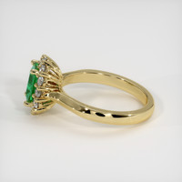 0.85 Ct. Emerald Ring, 18K Yellow Gold 4