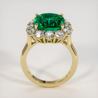 7.29 Ct. Emerald Ring, 18K Yellow Gold 3
