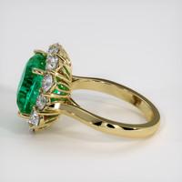 7.29 Ct. Emerald Ring, 18K Yellow Gold 4