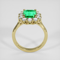 3.47 Ct. Emerald Ring, 18K Yellow Gold 3