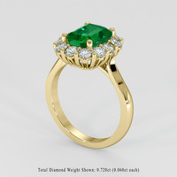 2.08 Ct. Emerald Ring, 18K Yellow Gold 2