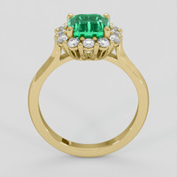 1.61 Ct. Emerald Ring, 18K Yellow Gold 3