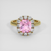 2.62 Ct. Pink Sapphire Ring, 18K Yellow Gold 1