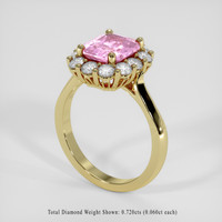 2.62 Ct. Pink Sapphire Ring, 18K Yellow Gold 2